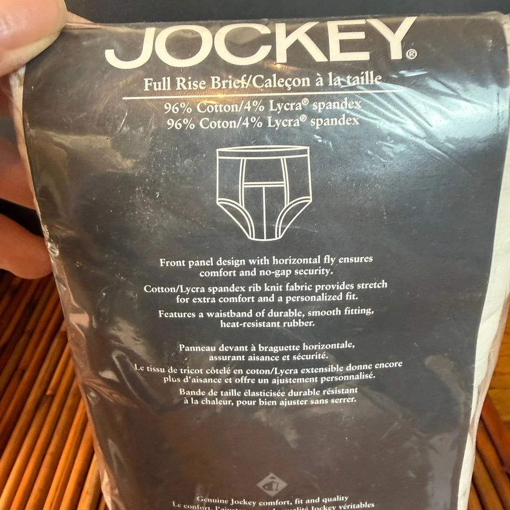 Vintage 1999 Jockey Pouch Mens 3 Pack Full Rise Briefs Large Tighty Whities 4395